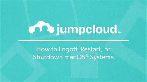 How to Logoff, Restart, or Shutdown macOS Systems - YouTube