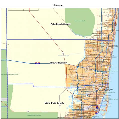 Broward County, FL Map | Florida Map - Map of Florida - Florida State ...