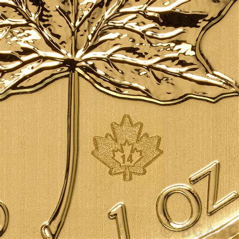 Buy 2014 1 oz Gold Canadian Maple Leaf Bullion Coin Brilliant ...