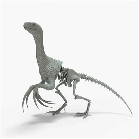 Therizinosaurus 3D Model Rigged Basemesh Skeleton | Creature Guard