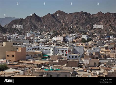 Skyline of Muttrah, Muscat, Oman, Arabian Peninsula, Middle East, Asia ...