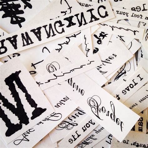 Lettering Temporary Tattoos - OhMyTat