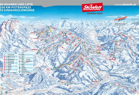 SkiWelt Wilder Kaiser Pistkarta - Freeride