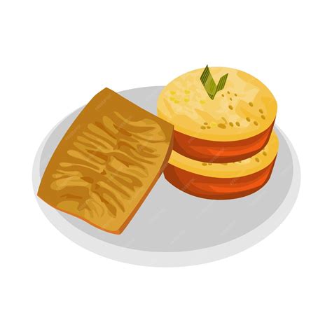 Premium Vector | Vector illustration of bika ambon cake