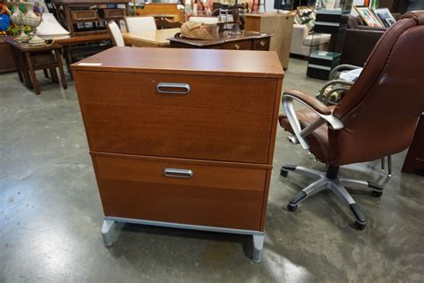 IKEA OAK 2 DRAWER LATERAL FILING CABINET - Big Valley Auction