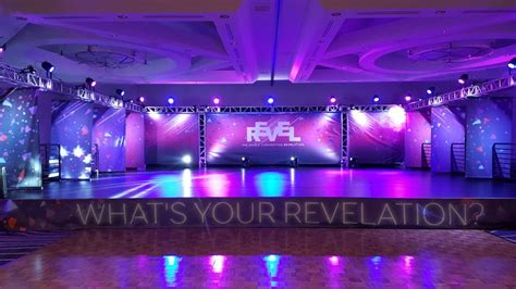 Multi-colored lighting at REVEL Dance Competition. We produced the ...