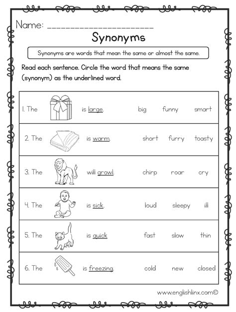 Grade 3 Synonyms And Antonyms Worksheets