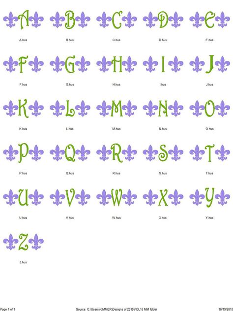 Fleur de Lis Mini Monogram Set - Joyful Stitches