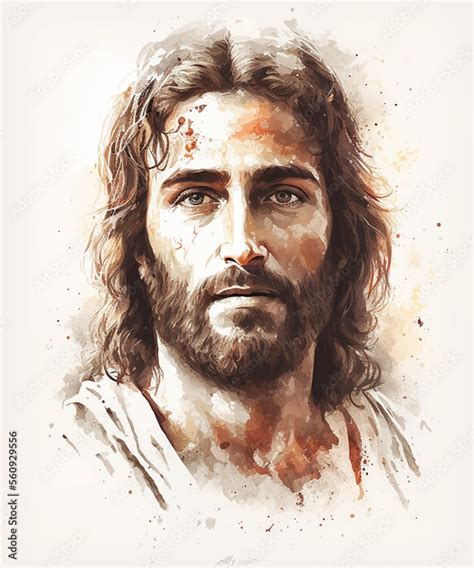 Jesus Christ Illustration: Beautiful Portrait of Jesus Christ Stock ...