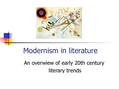 Modernism In Literature