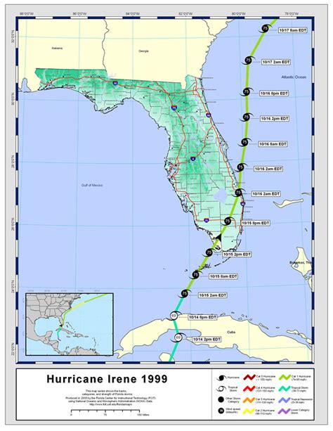 Storm Tracks by Name: Hurricane Irene, 1999