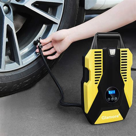 Glamore Portable Air Compressor for Car Tires, Digital Tire Inflator ...