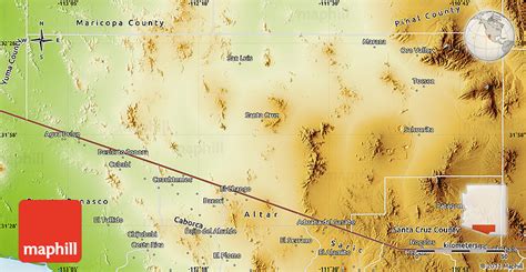 Physical Map of Pima County