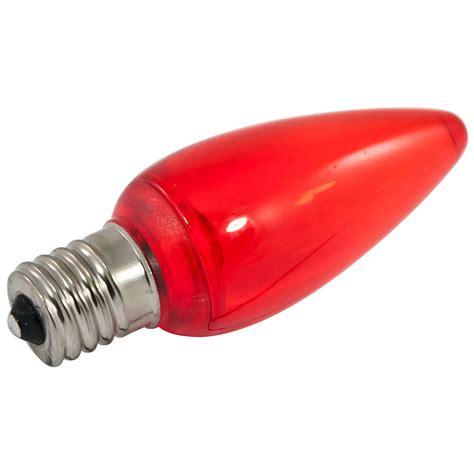 Red LED C9 Linear Light Strand Bulbs - 25 Pack