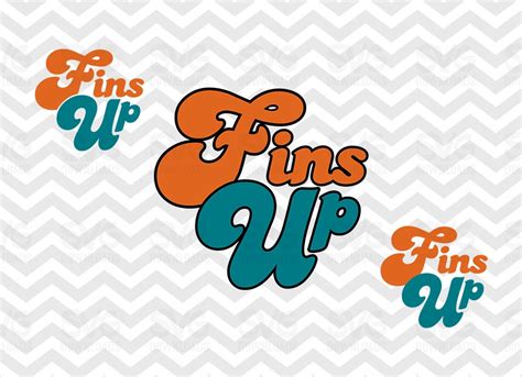 Fins Up Miami Dolphins SVG Graphic Slogan Saying