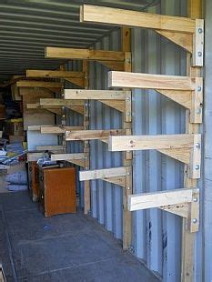 Homemade Cantilevered Shelving for Shipping Containers | Shipping container storage, Kayak ...