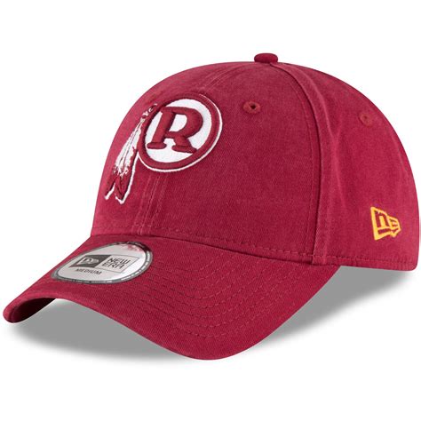 New Era Washington Redskins Burgundy Throwback Logo Legacy Relaxed ...