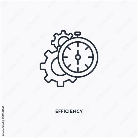 Efficiency outline icon. Simple linear element illustration. Isolated line Efficiency icon on ...