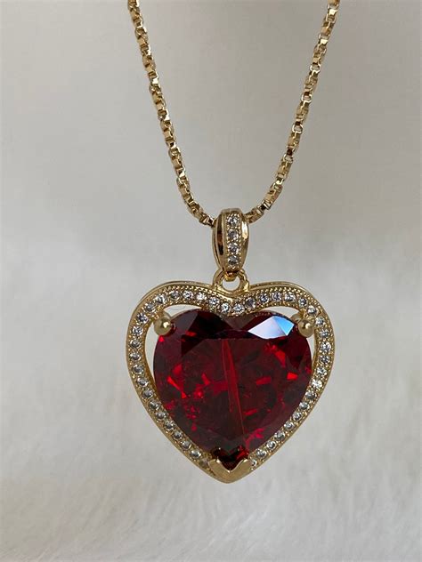 The Ruby Heart Necklace | SPARROW