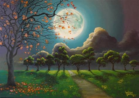 Dreamy Night Painting by Veri Apriyatno | Saatchi Art