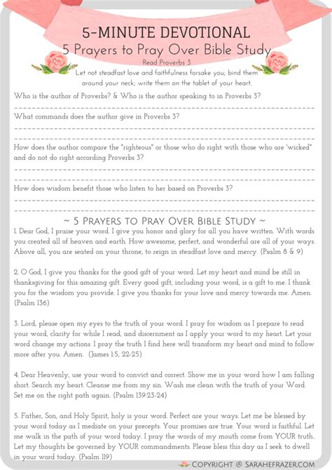 5 Prayers to Pray Over Your Bible Study | Inspiration