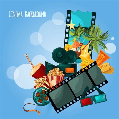 Free Vector | Cinema background illustration