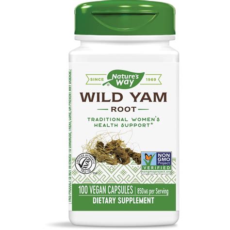 Nature's Way Wild Yam Root -- 700 mg per 2-Capsule Serving - 100 Vegan Capsules - Vitacost