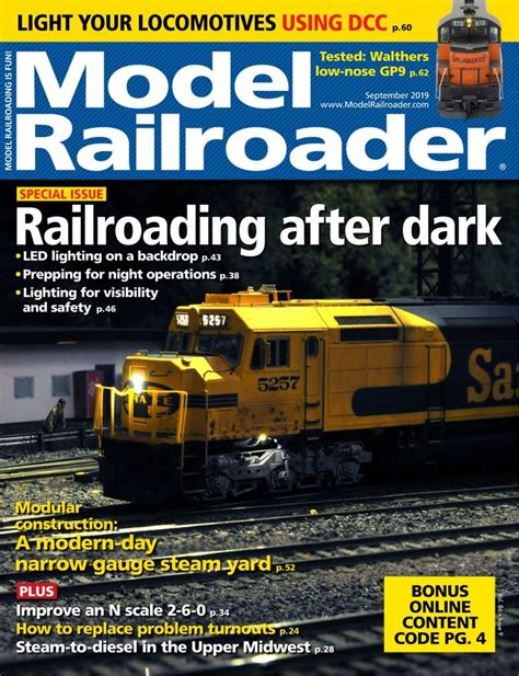 Model Railroader Back Issue September 2019 (Digital) in 2021 | Model railroad, Model trains ...