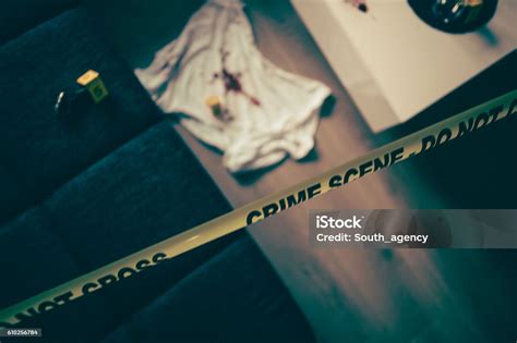 Crime Scene Tape Stock Photo - Download Image Now - Barricade Tape, Bed ...