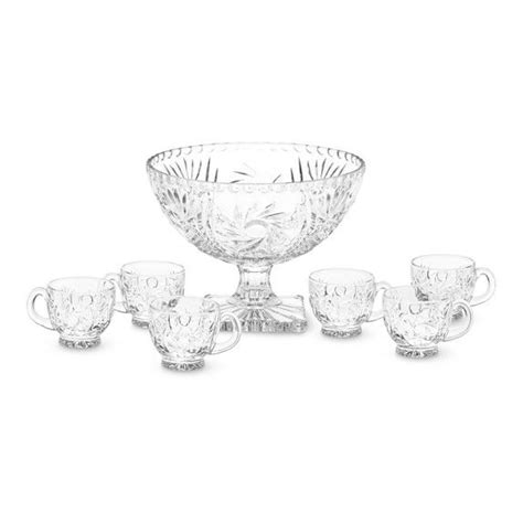 Victoria Punch Bowl & Punch Glasses, Set of 6 | Williams-Sonoma - would need more than 6 cups ...