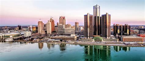 Detroit Riverfront Sunrise Photograph by Pat Eisenberger - Pixels