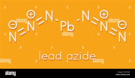 Lead azide detonator explosive molecule. Skeletal formula Stock Photo ...