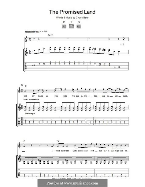 The Promised Land (Elvis Presley) by C. Berry - sheet music on MusicaNeo