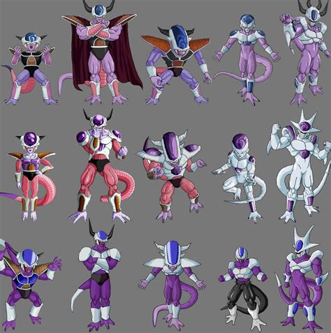 Frieza Cooler King Cold all Forms by Plessress on DeviantArt