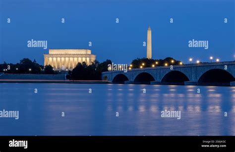 Washington DC Skyline at Night Stock Photo - Alamy