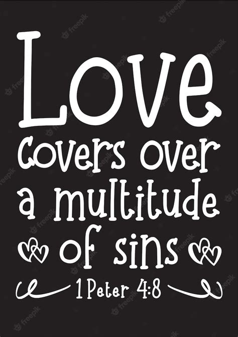 Premium Vector | Love covers over a multitude of sins