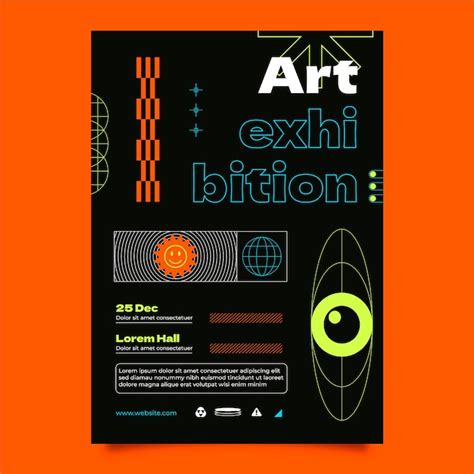 Free Vector | Flat design brutalism template