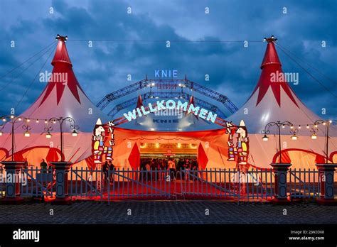 Circus tent entrance Circus Knie, Switzerland Stock Photo - Alamy