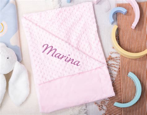 Embroidered baby blanket with name - Made In Gift