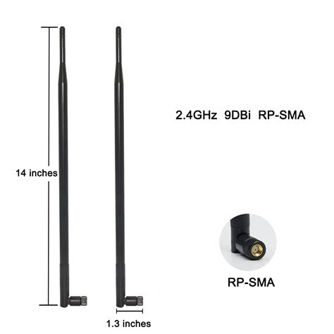 HUACAM 9dBi Omni WiFi Antenna with RP-SMA Connector for Wireless ...