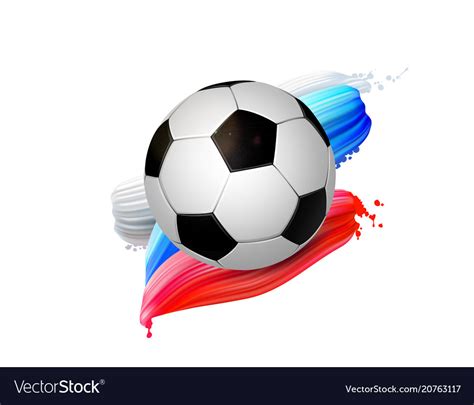 Black and white soccer ball with creative design Vector Image