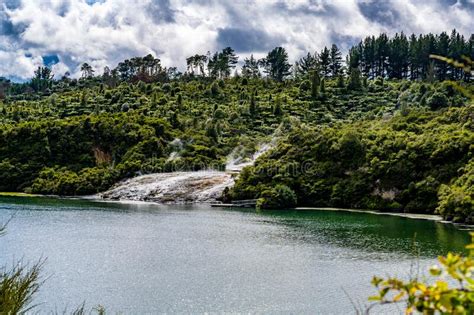 Orakei Korako - a World of Gushing Geysers Stock Photo - Image of geothermal, reflection: 272819236