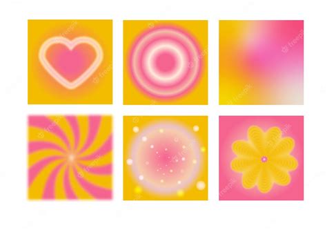 Premium Vector | Groovy psychedelic y2k flower heart abstract backdrops design templates for ...