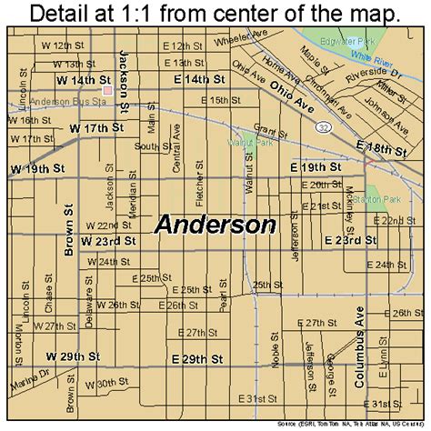 Anderson Indiana Street Map 1801468