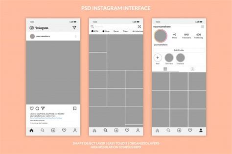 Premium PSD | Instagram interface template premium | Diseño de redes ...