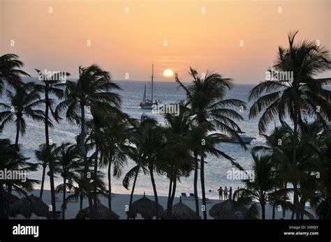 Sunset in Aruba Stock Photo - Alamy