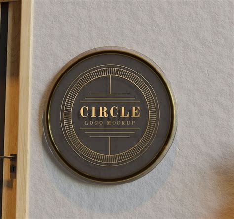 Premium PSD | Circle logo mockup design