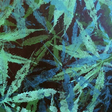 Cannabis Leaf Pressing #3 Painting by Colene | Fine Art America