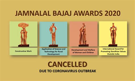 Jamnalal Bajaj Awards 2020 Cancelled - Bajaj Group