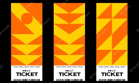 Premium Vector | Festival tickets design layout templates collection ...